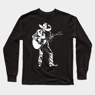 Dwight Yoakam Playing Guitar Long Sleeve T-Shirt